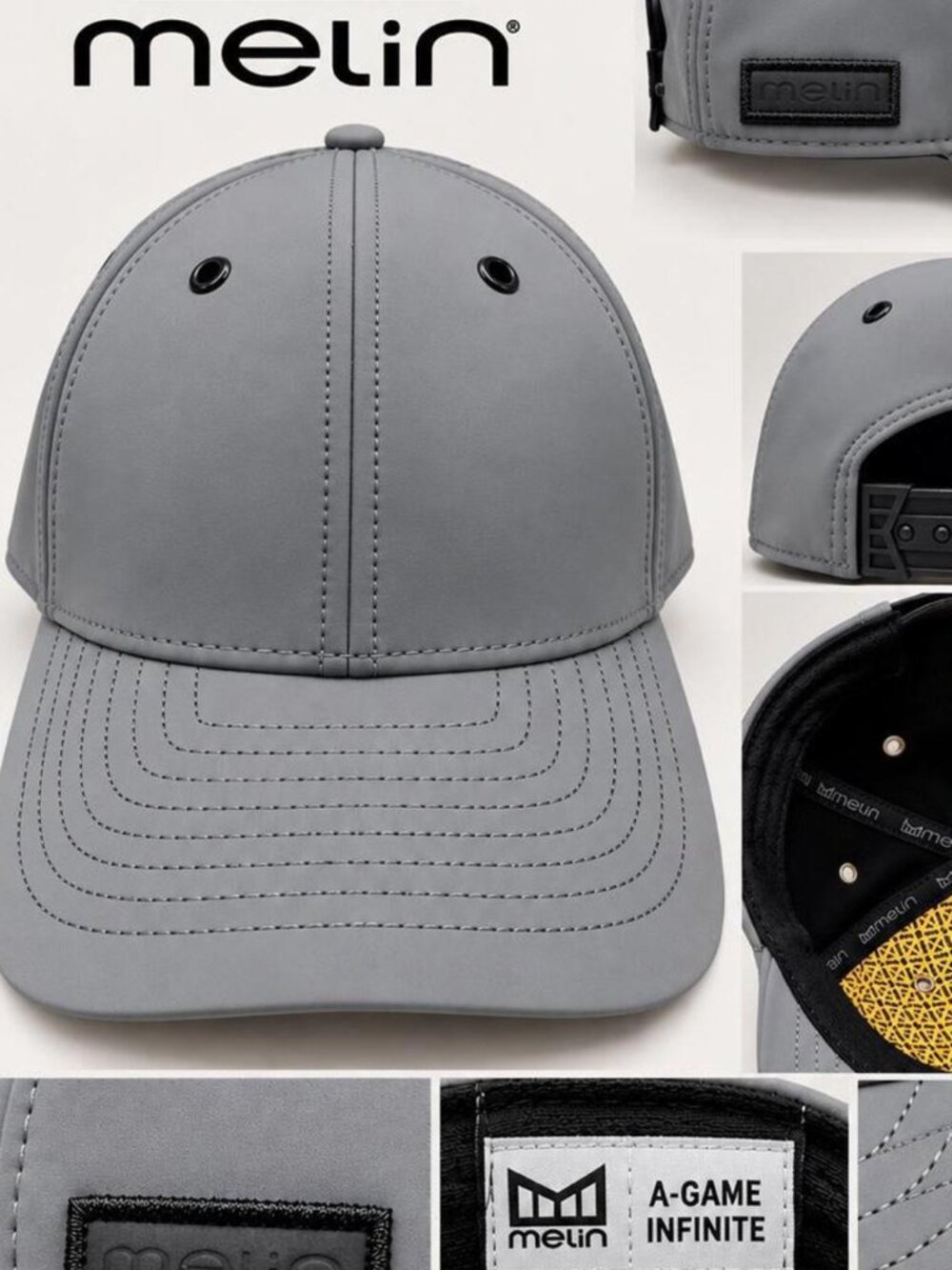 Melin A-Game Infinite Thermal Performance Hat Granite Gray with Black Accents